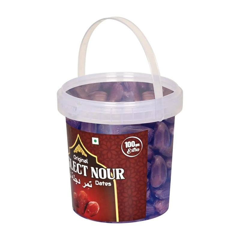 Ifah Deglect Noor Branched Dates 600g Bucket - Ifah Khajoor