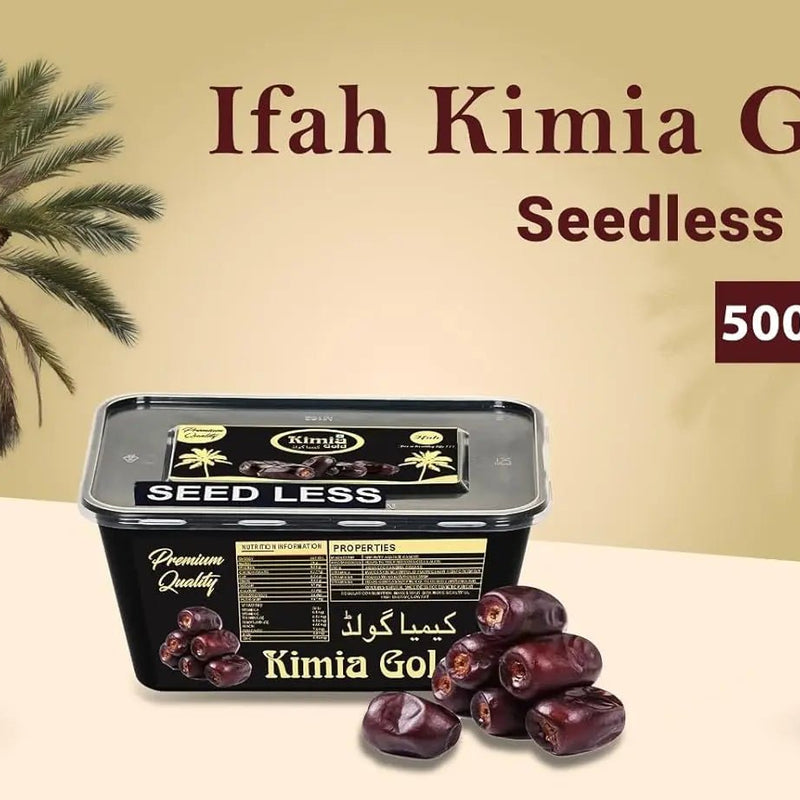 Ifah Kimia Gold Seedless Dates 500g Pack - Ifah Khajoor