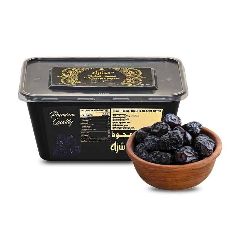 Ifah Ajwa Al Madinah Al Munawwara Fresh Dates - 1Kg (Original Madina Dates) - Ifah Khajoor