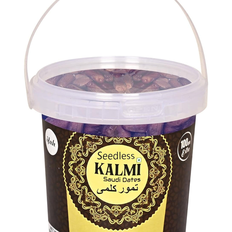 Ifah Kalmi Seedless Saudi Dates 600g Bucket - Ifah Khajoor